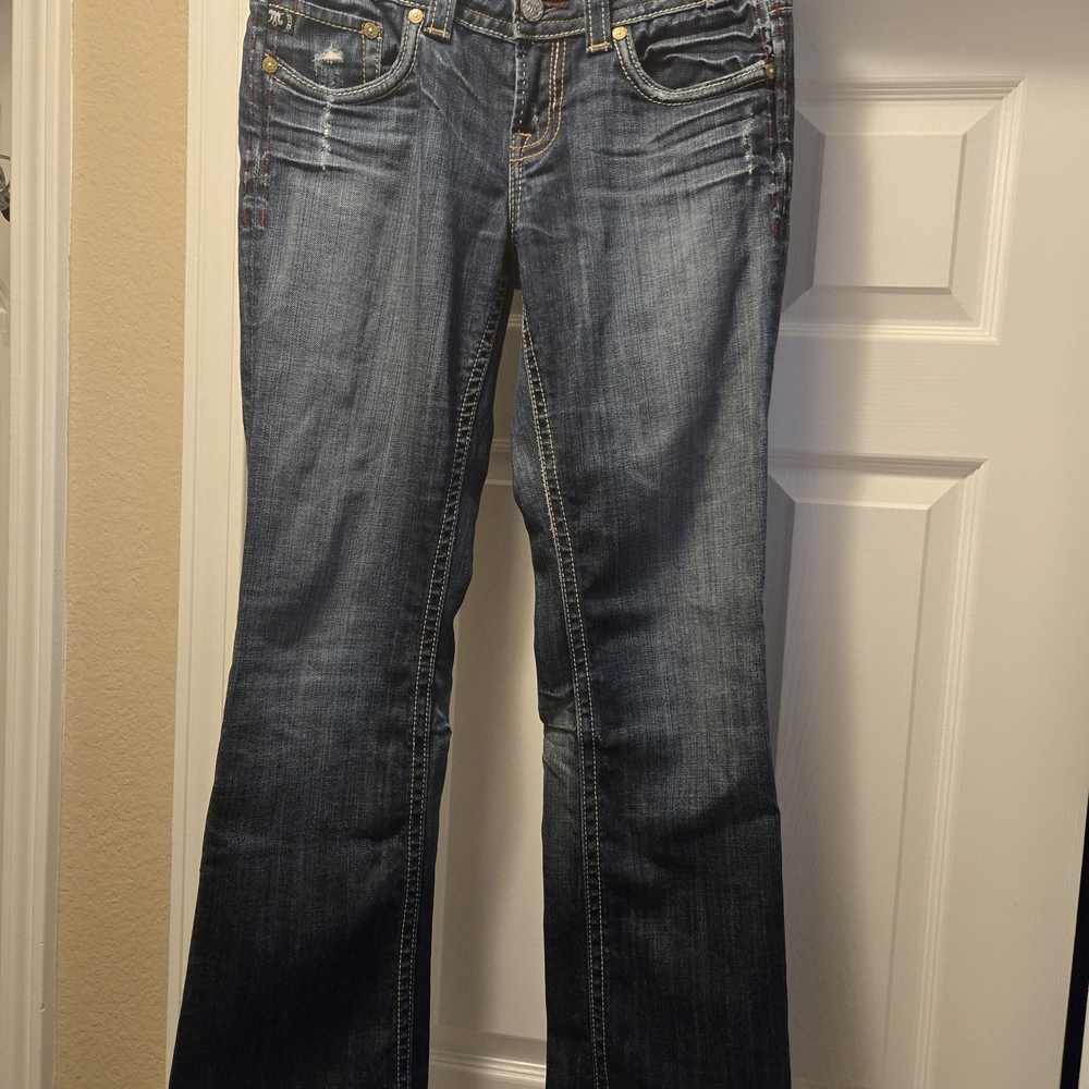 MEK Women's Boot Cut Jeans in Blue